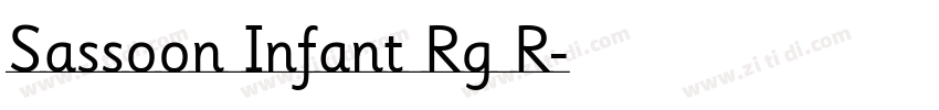 Sassoon Infant Rg R字体转换